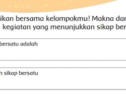 Diskusikan Bersama Kelompokmu Makna dan Contoh Kegiatan yang Menunjukkan Sikap Bersatu Halaman 188 Tema 3 Kelas 3 SD