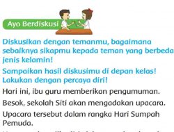 Diskusikan Dengan Temanmu Bagaimana Sebaiknya Sikapmu Kepada Teman yang Berbeda Jenis Kelamin Kelas 2 SD