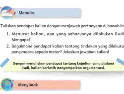 Kunci Jawaban Bahasa Indonesia Kelas 4 Halaman 58 Apa yang Seharusnya Dilakukan Rudi