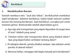 Kunci Jawaban Bahasa Indonesia Kelas 4 Halaman 61 Apa Saja Alat Transportasi yang Dapat Digunakan Di Sungai