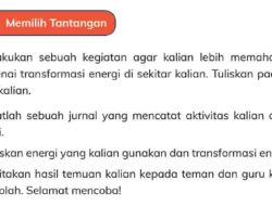 Kunci Jawaban IPAS Kelas 4 Halaman 104 Jurnal yang Mencatat Aktivitas dalam 1 Hari