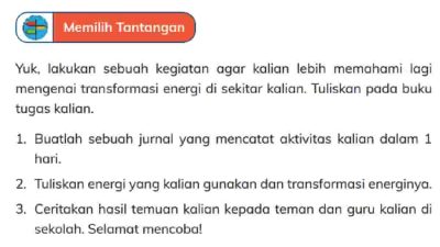 Kunci Jawaban Ilmu Pengetahuan Alam dan Sosial (IPAS) Kelas 4 Halaman 104 Jurnal yang Mencatat Aktivitas dalam 1 Hari
