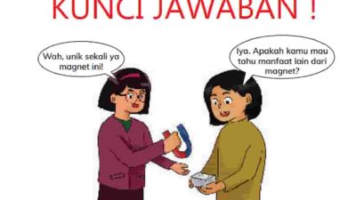 Kunci Jawaban Ilmu Pengetahuan Alam dan Sosial (IPAS) Kelas 4 Halaman 77 Bagaimana Magnet Bisa Menghasilkan Gaya Tarik-menarik dan Tolak-menolak