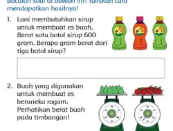 Lani Membutuhkan Sirup Untuk Membuat Es Buah Berapa Gram Berat Dari Tiga Botol Sirup Kelas 3 Halaman 126
