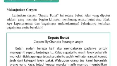 Melanjutkan Cerpen Sepatu Butut Hal 84 85 Bahasa Indonesia Kelas 9
