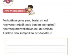 Perhatikan Gelas yang Berisi Air Es Apa yang Terjadi Pada Bagian Luar Gelas Jawaban Kelas 3 Halaman 152