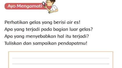 Perhatikan Gelas yang Berisi Air Es Apa yang Terjadi Pada Bagian Luar Gelas Jawaban Kelas 3 Halaman 152