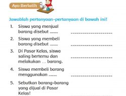 Siswa yang Menjual Barang Disebut Tema 3 Kelas 2 Kunci Jawaban Halaman 74
