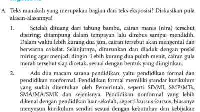 Teks Manakah yang Merupakan Bagian Dari Teks Eksposisi Diskusikan Pula Alasan-Alasannya