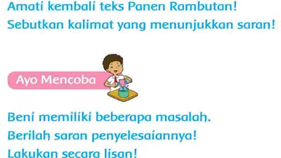 Amati Kembali Teks Panen Rambutan Sebutkan Kalimat yang Menunjukkan Saran Jawaban Tema 4 Kelas 3 Halaman 111