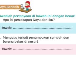 Apa Isi Percakapan Dayu dan Ibu Kunci Jawaban Tema 4 Kelas 2 Halaman 172 Buku Tematik Siswa