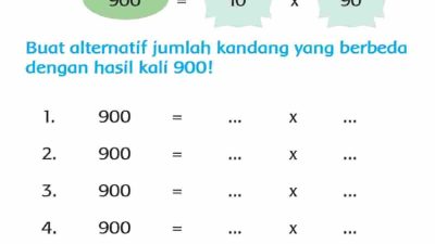 Buat Alternatif jumlah kandang yang Berbeda dengan Hasil Kali 900 Halaman 128