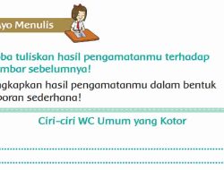 Ciri-Ciri WC Umum yang Kotor Kunci Jawaban Tema 4 Kelas 2 Halaman 182