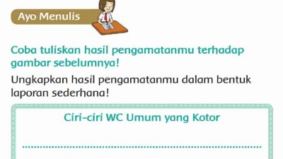 Ciri-ciri WC Umum yang Kotor Kunci Jawaban Tema 4 Kelas 2 Halaman 182