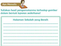 Halaman Sekolah yang Bersih Jawaban Tema 4 Kelas 2 Halaman 63
