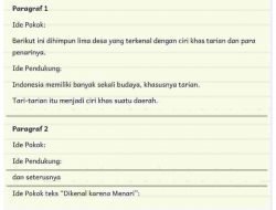 Ide Pokok dan Ide Pendukung Teks Dikenal Karena Menari Bahasa Indonesia Kelas 4 Halaman 83