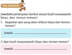 Kegiatan Apa yang Akan Diikuti Dayu dan Teman-Teman Kunci Jawaban Tema 4 Kelas 2 Halaman 53
