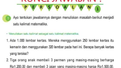 Kunci Jawaban Matematika Kelas 4 Halaman 16 Kurikulum Merdeka Persoalan 1