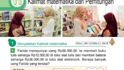 Kunci Jawaban Matematika Kurikulum Merdeka Kelas 4 Halaman 6 7 8 9 Farida mempunyai uang Rp50.000,00