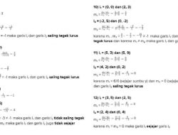 Untuk Soal Nomor 7 − 12 Diketahui Dua Titik Pada Garis l1 dan Garis l2 Tanpa Menggambar Grafik