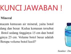 Ada Dua Macam Kemasan Air Mineral Yaitu Botol Ukuran Sedang dan Besar Kedua Sebangun
