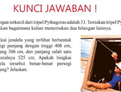 Jawaban Bilangan Terkecil Dari Tripel Pythagoras Adalah 33 Tentukan