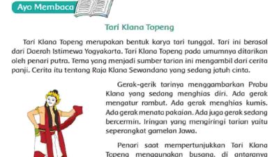 Informasi apakah yang kamu peroleh setelah membaca teks nonfiksi berjudul Tari Klana Topeng