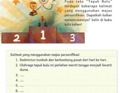 Kalimat yang Menggunakan Majas Personifikasi Pada Teks Tepuk Bulu Bahasa Indonesia Kelas 4 Halaman 96