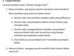 Jawaban Bab 5 Bahasa Indonesia Halaman 111 Kelas 4 Kurikulum Merdeka Tujuan Penulis Membuat Cerita Ditukar dengan Apa