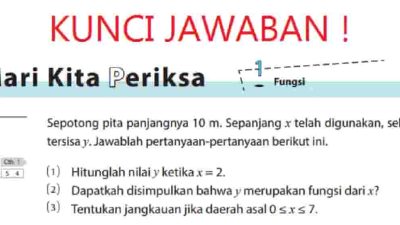 Kunci jawaban Matematika kelas 7 halaman 128 kurikulum merdeka Sepotong pita panjangnya 10 m