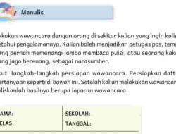 Lakukan Wawancara dengan Orang Di Sekitar Bahasa Indonesia Kelas 4 Halaman 92 93
