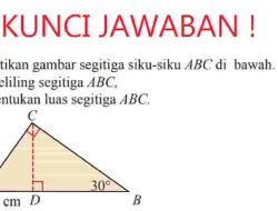 Gambar Segitiga Siku-siku ABC di Bawah Tentukan Keliling Segitiga