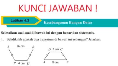 Selidikilah apakah dua trapesium di bawah ini sebangun Jelaskan
