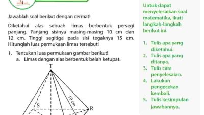 Tentukan Luas Permukaan Gambar Berikut Limas dengan Alas Berbentuk Belah Ketupat Matematika Kelas 6