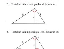 Jawaban Tentukan Nilai x Dari Gambar di Bawah Ini 15 8 x