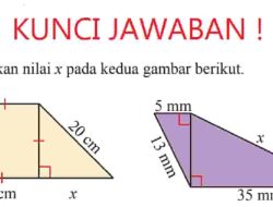 Tentukan Nilai x Pada Kedua Gambar Berikut 12 cm 20 cm