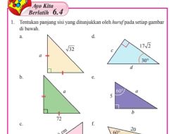 Panjang Sisi yang Ditunjukkan Oleh Huruf Pada Setiap Gambar di Bawah