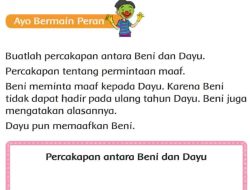 Buatlah Percakapan Antara Beni dan Dayu Jawaban Tema 5 Kelas 2 Halaman 136