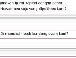Hewan Apa Saja yang Dipelihara Lani Kunci Jawaban Tema 6 Kelas 2 Halaman 3