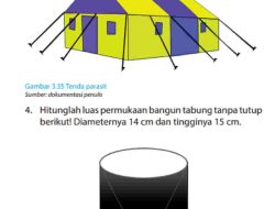 Luas Permukaan Bangun Tabung Tanpa Tutup Diameternya 14 cm dan Tingginya 15 cm