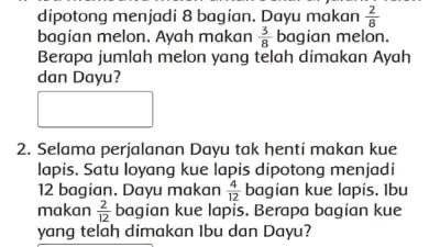 Ibu Membawa Melon Untuk Bekal Di Jalan Melon Dipotong Menjadi 8 Bagian Tema 5 Kelas 3 Halaman 165