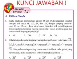 Kunci Jawaban Matematika Kelas 8 Halaman 67 68 69 70 71 Ayo Kita Berlatih 7.1 Semester 2 Beserta Caranya