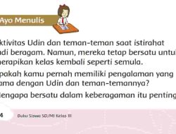 Mengapa Bersatu dalam Keberagaman Itu Penting Jawaban Tema 5 Kelas 3 SD Halaman 95