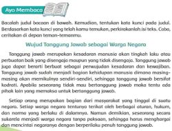 Paragraf Gagasan Utama Letak Bacaan Wujud Tanggung Jawab Sebagai Warga Negara