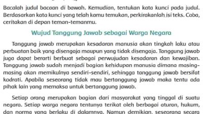 Paragraf Gagasan Utama Letak Bacaan Wujud Tanggung Jawab Sebagai Warga Negara