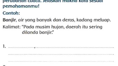 Temukan Kata-Kata yang Berhubungan dengan Perubahan Cuaca Jelaskan makna Jawaban Tema 5 Kelas 3 Halaman 149