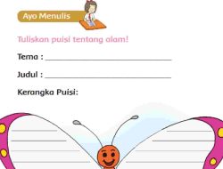 Tuliskan Puisi Tentang Alam Tema Judul Kerangka Puisi Jawaban Tema 5 Kelas 2 Halaman 171