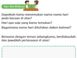 Bersama dengan Teman Sebangkumu Berdiskusilah dan Jawablah Pertanyaan Di Atas Halaman 64 Tema 6 Kelas 2 SD