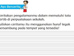 Ceritakan Pengalamanmu dalam Mematuhi Tata Tertib Di Perpustakaan Sekolah Halaman 86 Tema 6 Kelas 2 SD