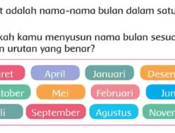 Dapatkah Kamu Menyusun Nama Bulan Sesuai dengan Urutan yang Benar Jawaban Tema 6 Kelas 2 Halaman 67